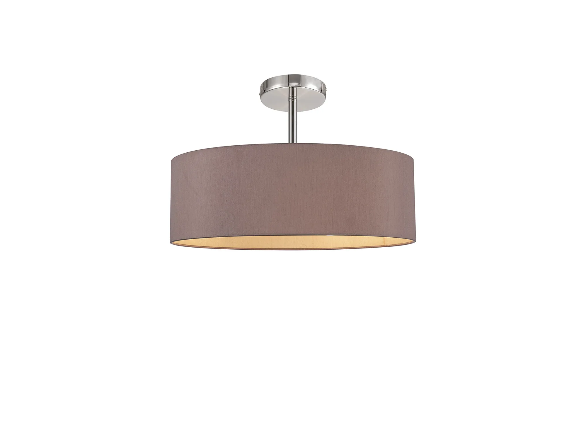 Baymont 45cm, Semi Flush 5 Light Polished Chrome, Taupe/Halo Gold DK0736  Deco Baymont CH TA